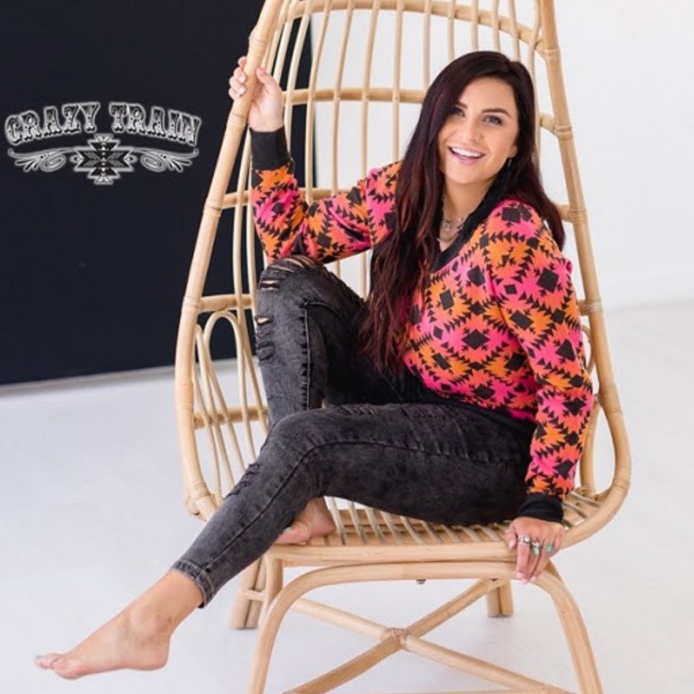 SALE Crazy Train NWT Aztec Sweater Boutique - Picture 2 of 8